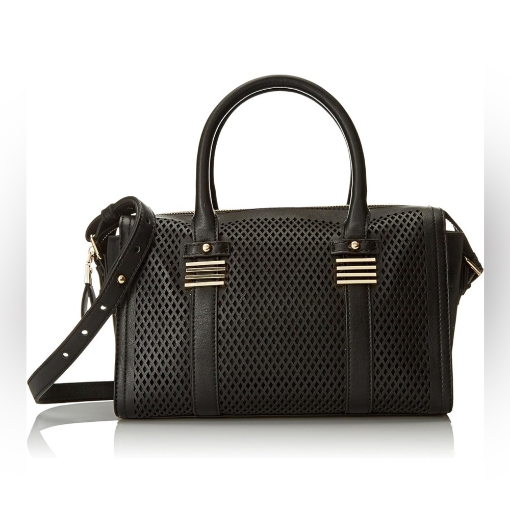 Big Buddha: Black Viejo Top-Handle Satchel